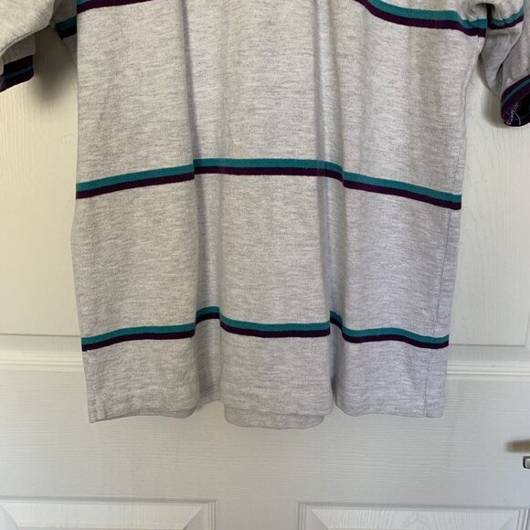 Dehen Alaska Shirt Mens Large Gray Purple Blue Casual Short Sleeve Vintage - Picture 6 of 11